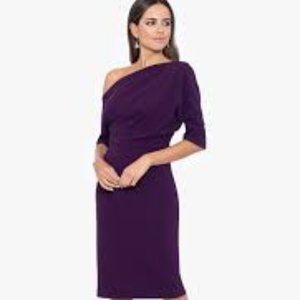 Betsy & Adam Asymetric  Sheath dress